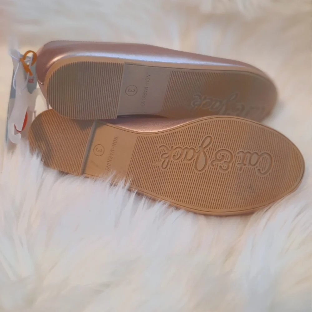 Blush Ballet Flat Shoe Slipper Girls Size 3